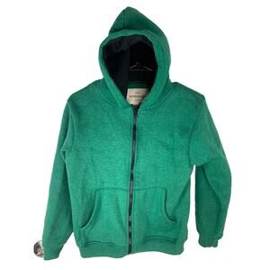 Ditch Plains Green Hooded Zip-Up Sweatshirt For Kids M 10/12